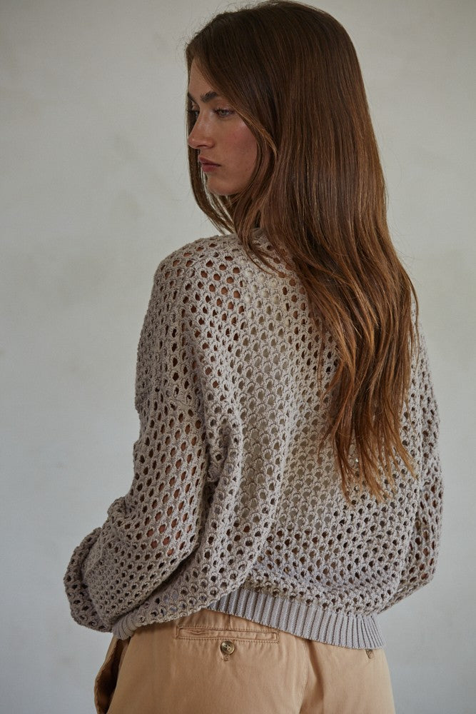 Crochet Button Up Cardigan