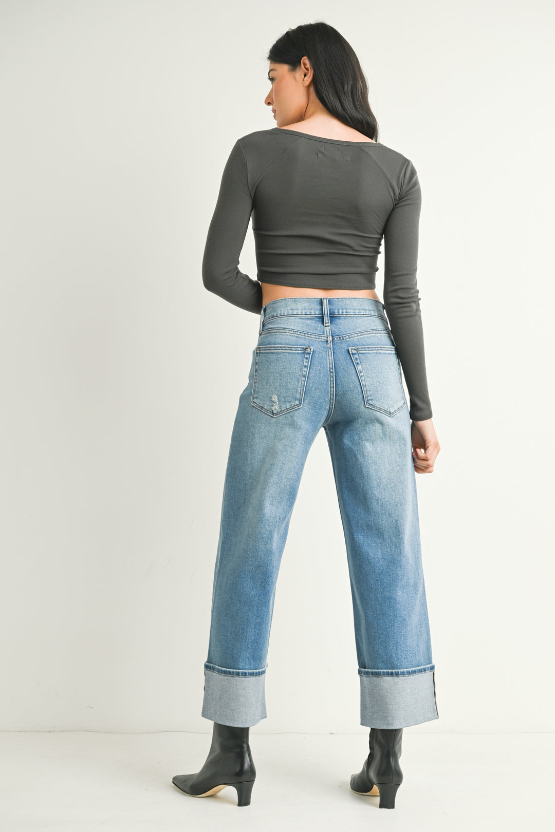 Petite Cuffed Slim Wide