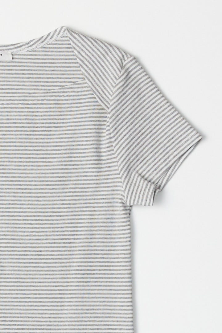Envelope Neckline Stripe Tee