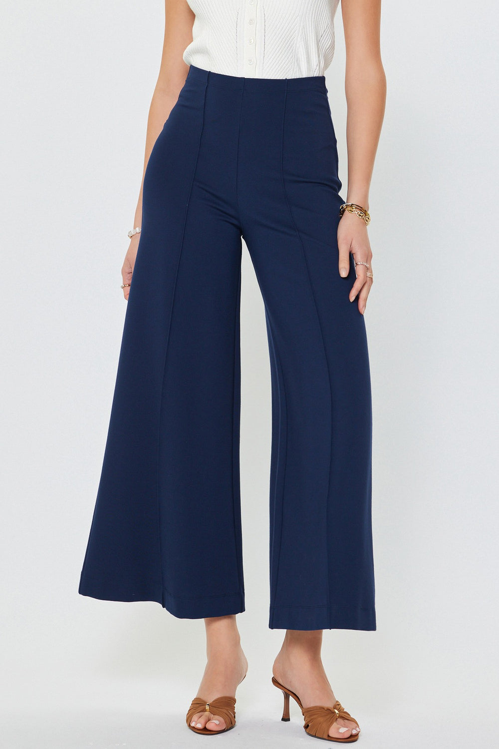 Charli High Rise Flare Leg Ponte Pants