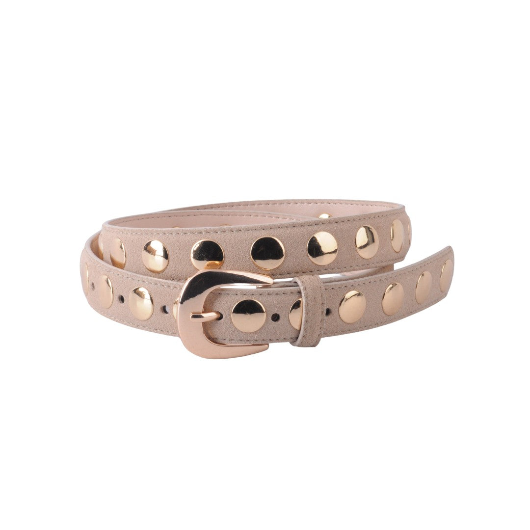Suede Studded Belt