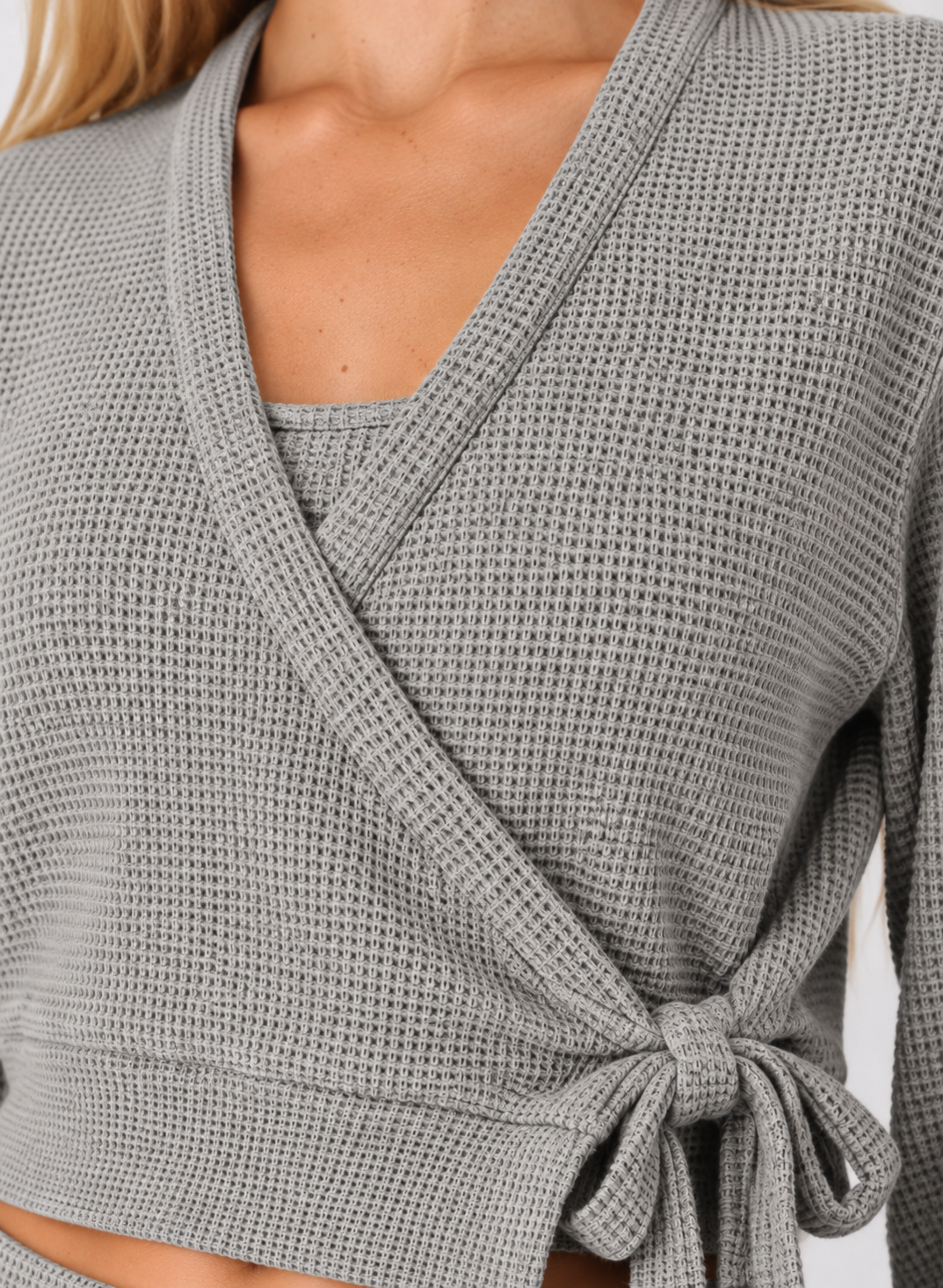 Beyond Yoga Rest Day Waffle Wrap Top
