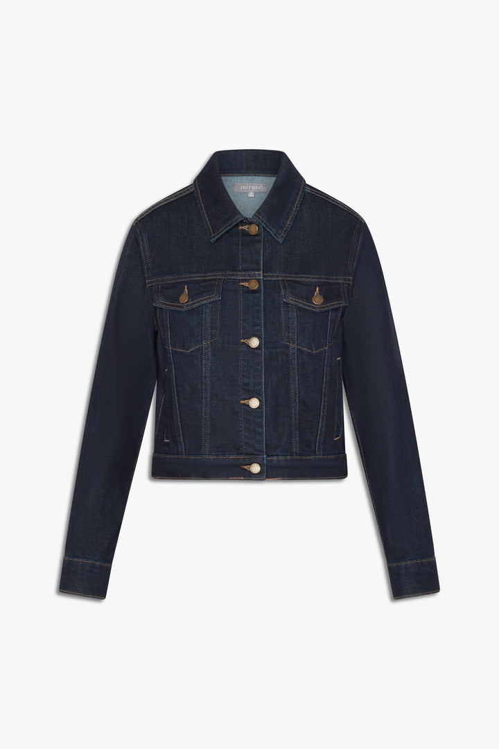 Just Black Denim Stretch Ultra Dark Denim Jacket
