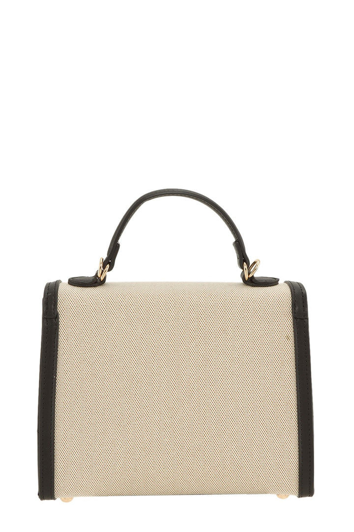 Structured Canvas Top Handle Crossbody Bag