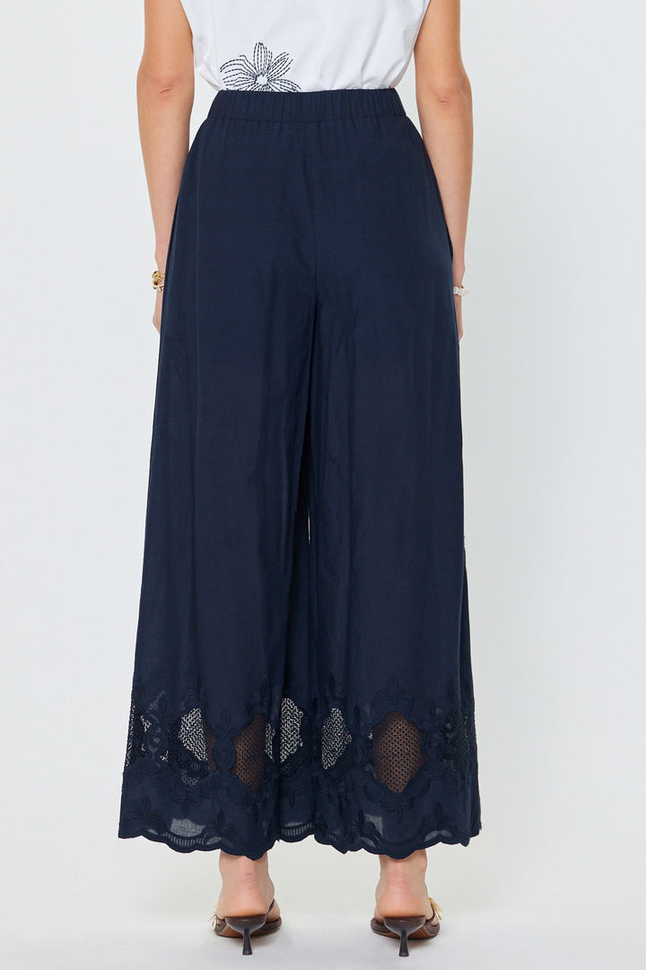 High Rise Ankle Length Detail Pants