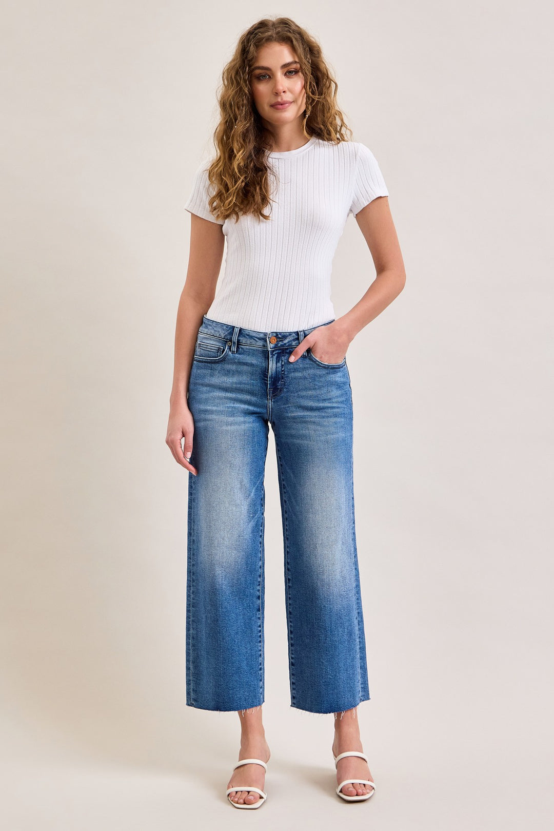 Hidden Mid Rise Cropped Dad Jean