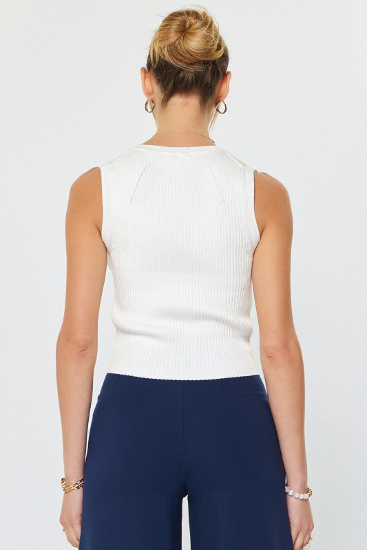 Sleeveless V-Neck Sweater Vest