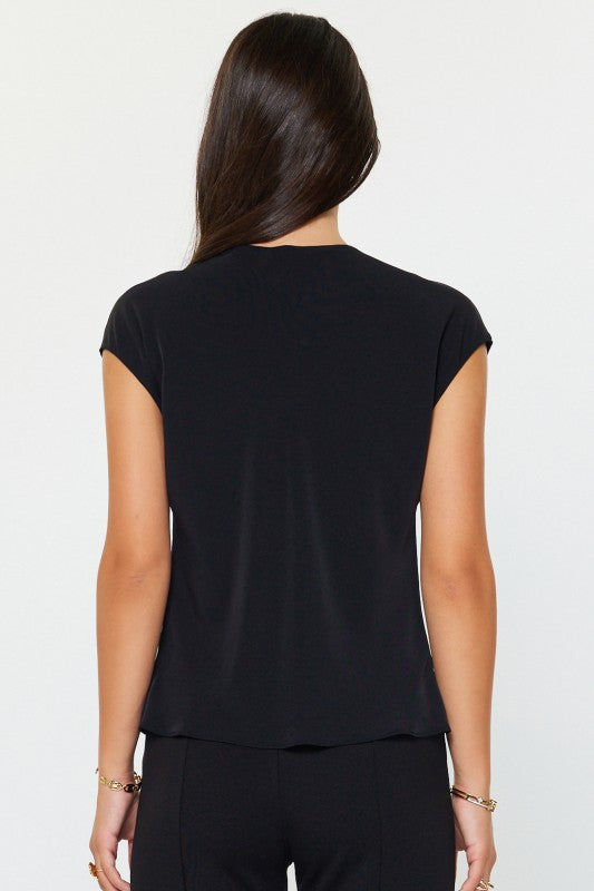 Cowl Neck Dolman Sleeve Top