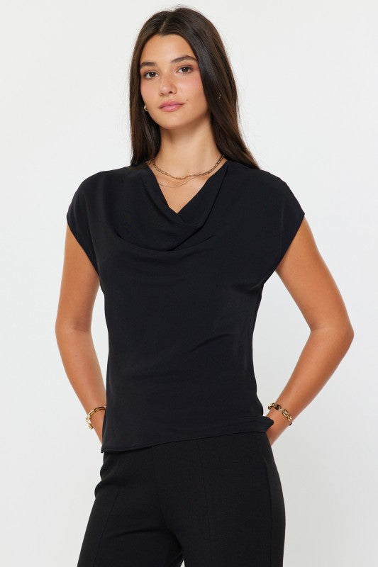 Cowl Neck Dolman Sleeveless Top