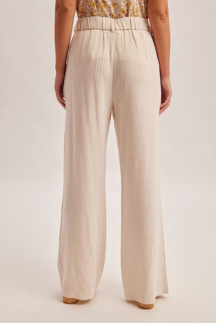 Wide Leg Linen Trousers