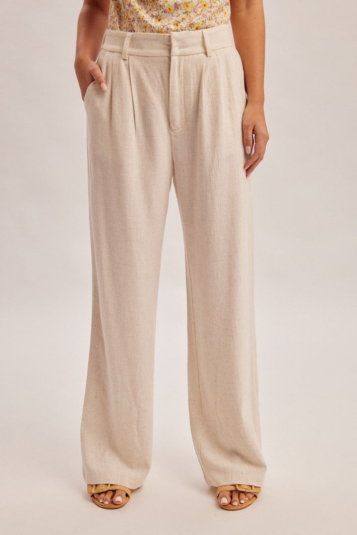 Wide Leg Linen Trousers