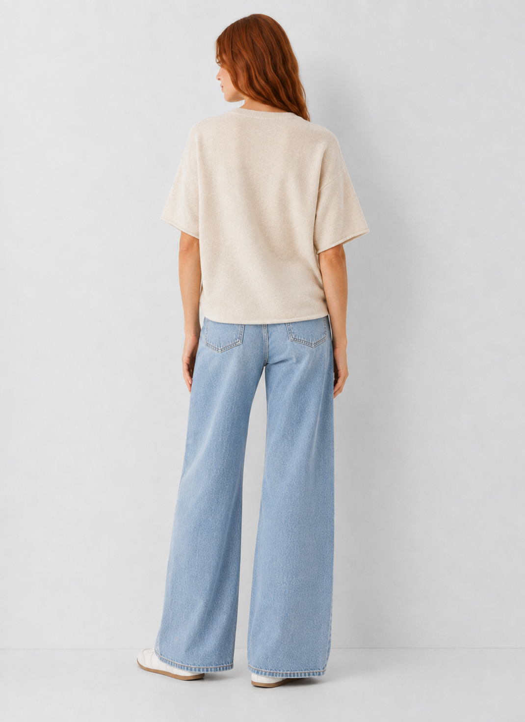 Oversized Short Sleeve Knit Sweater