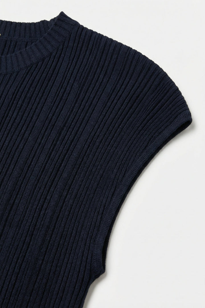 Fine Ribbed Knit Top
