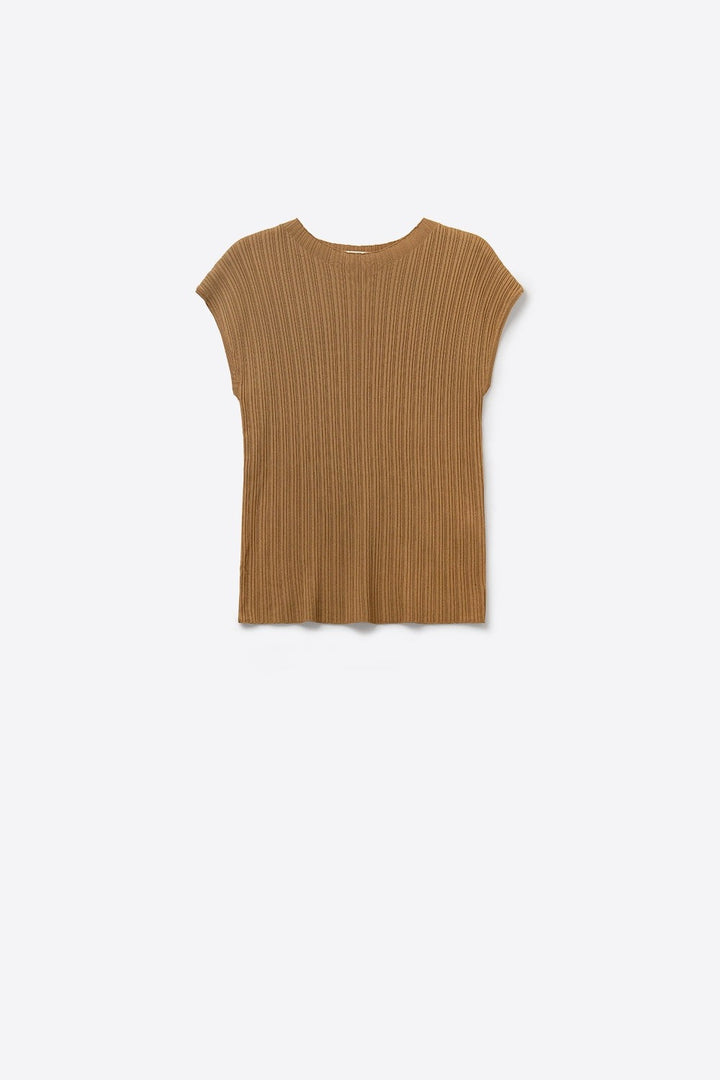 Fine Ribbed Knit Top