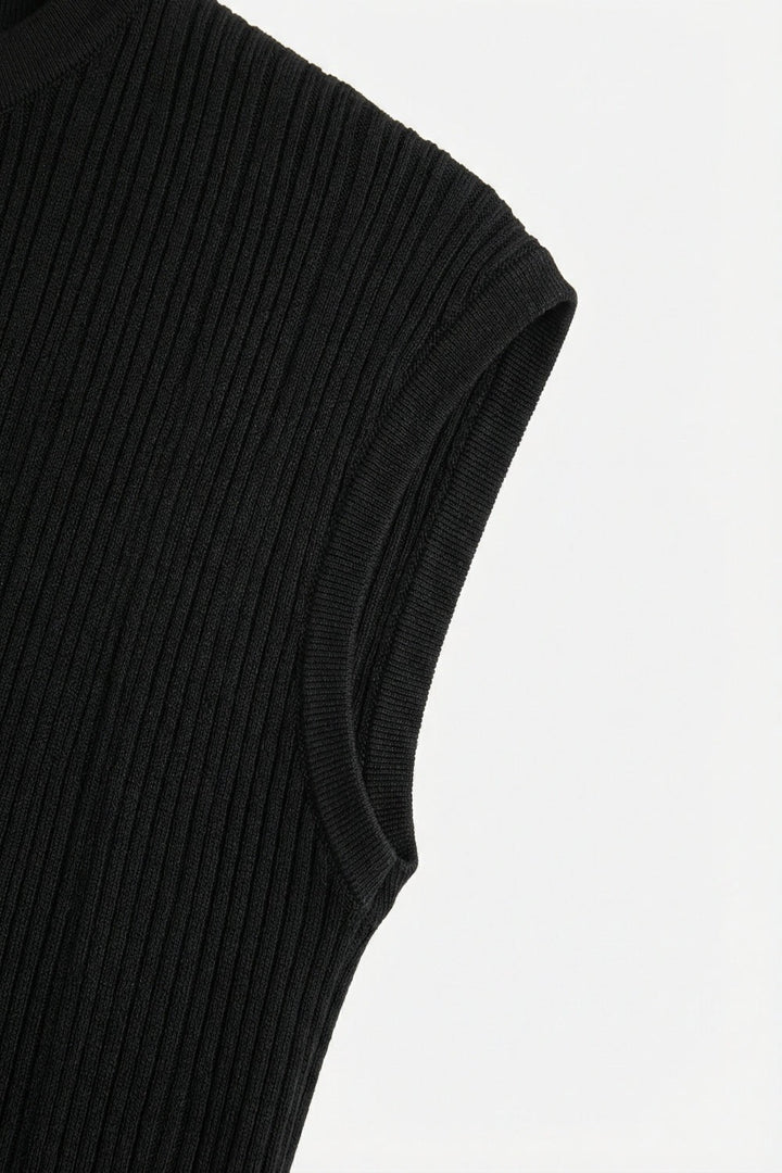 Fine Ribbed Knit Top