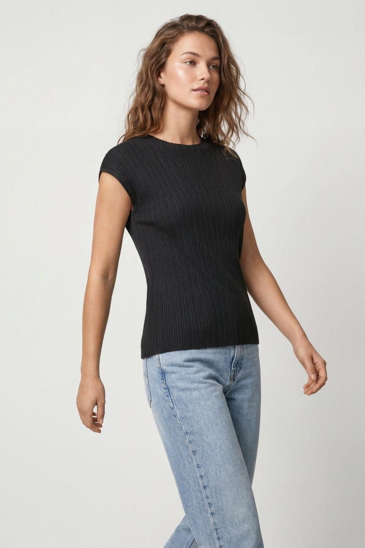 Fine Ribbed Knit Top