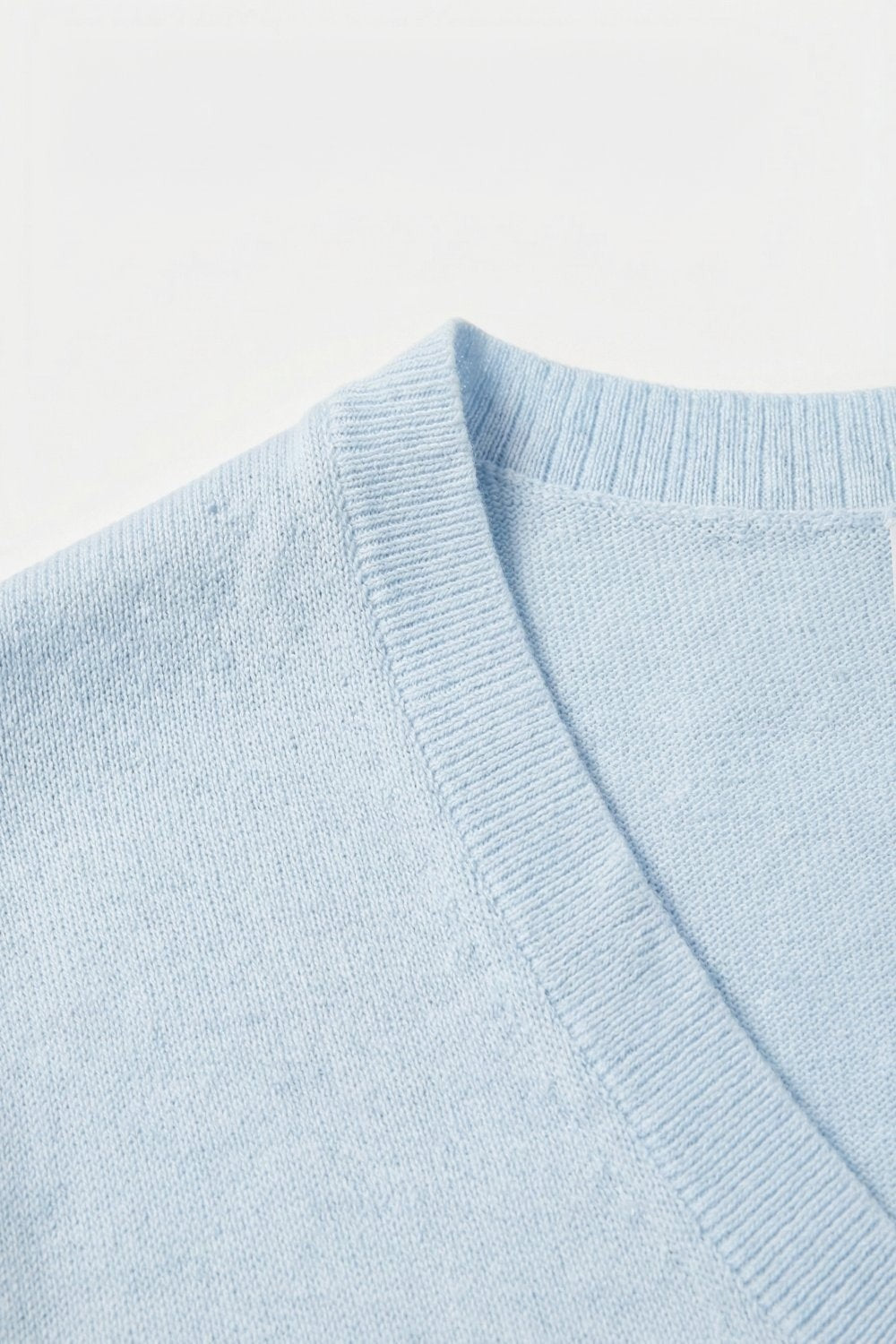 V Neck Short Sleeve Sweater