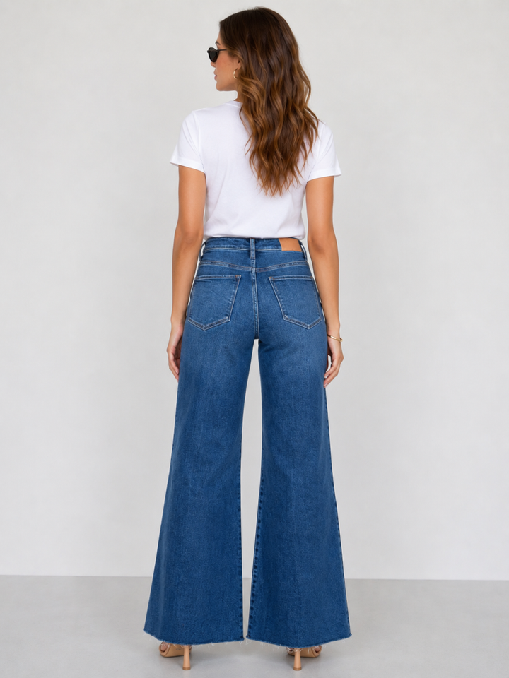 Dear John Denim Fiona Slim Wide Leg Jeans Midtown