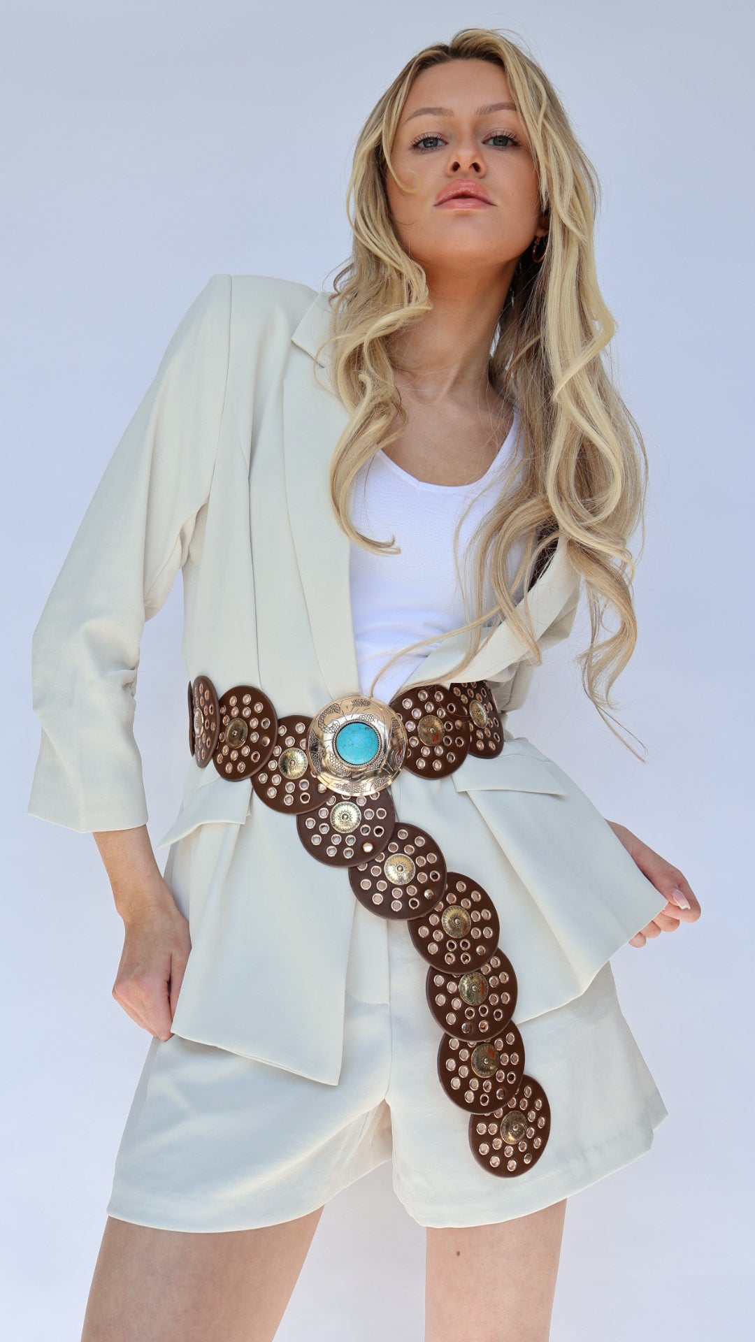 Ruched Sleeve Blazer