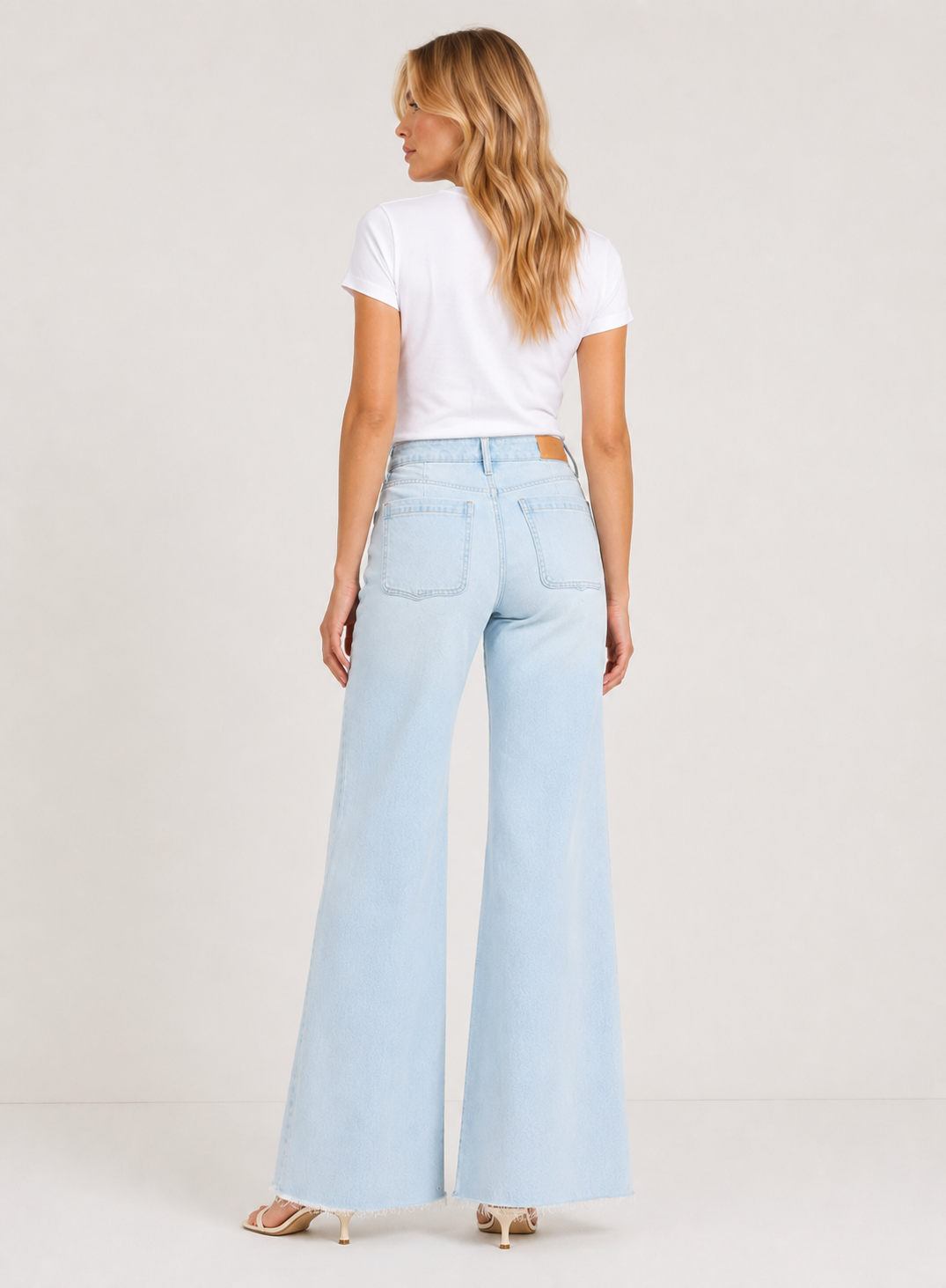 Dear John Denim Wide Leg Front Pocket Jeans - Micah - Misty Cloud