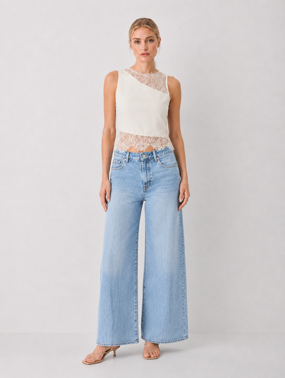 Lace Detail Sleeveless Top