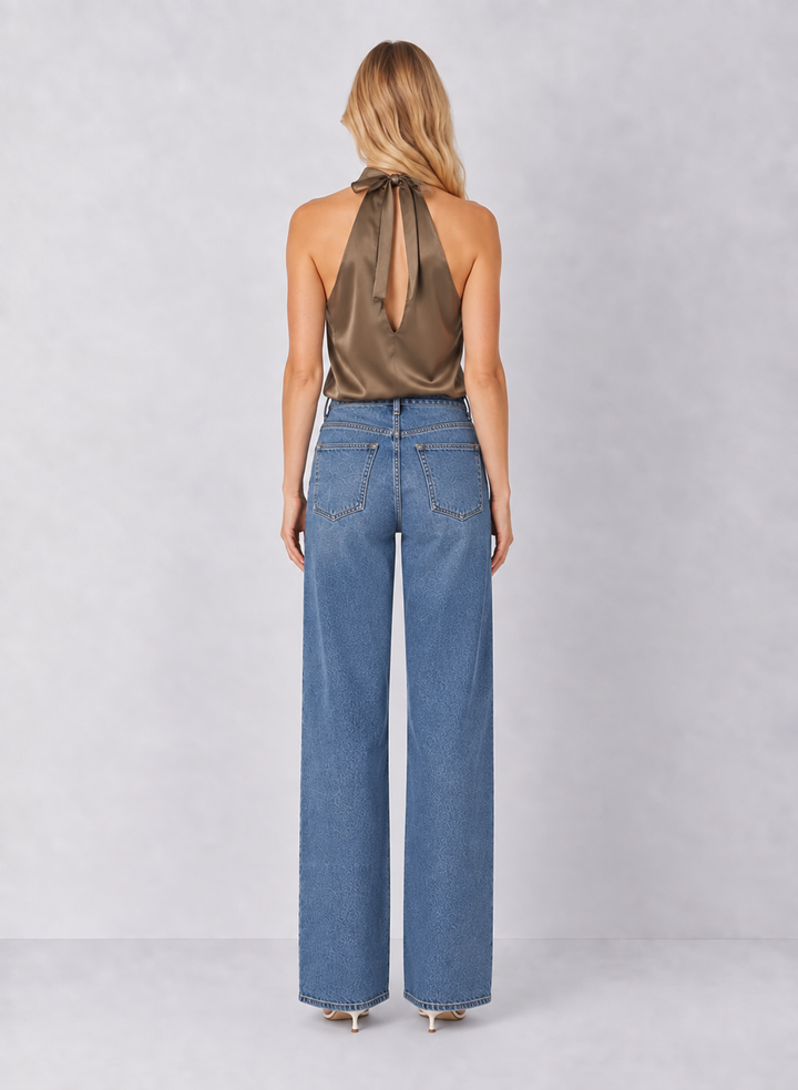 Elan Satin Halter Top