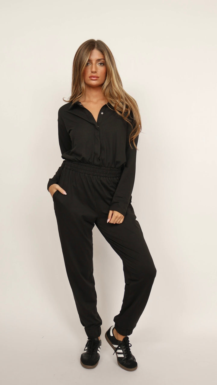 Vivi Long Sleeve Jogger Jumpsuit