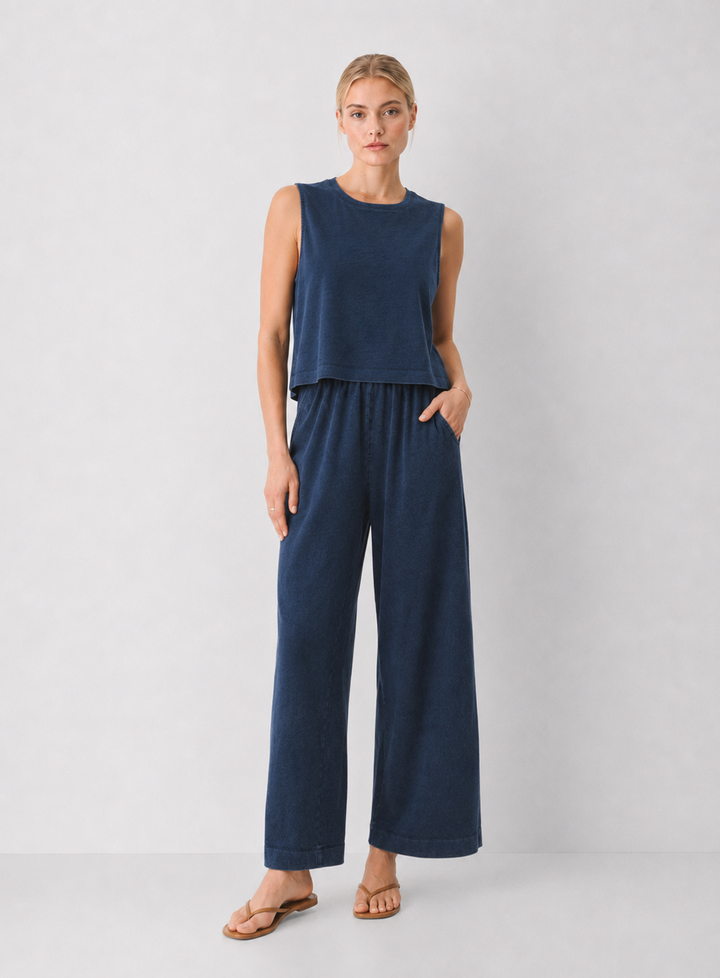 Z Supply Sloane Jersey Denim Muscle Tank