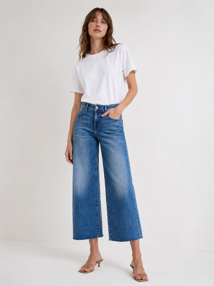 Hidden Mid Rise Cropped Dad Jean