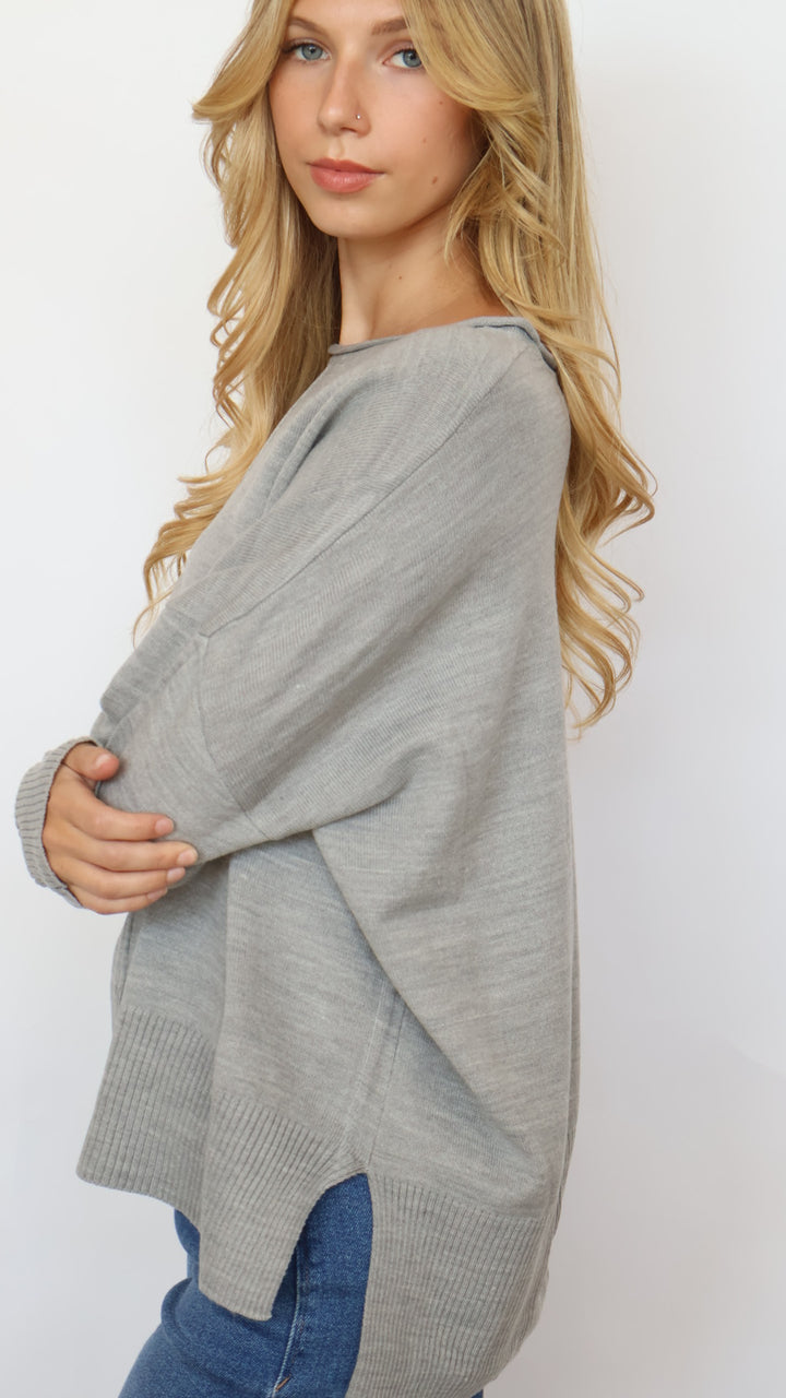 Rolled Neck Crew Sweater