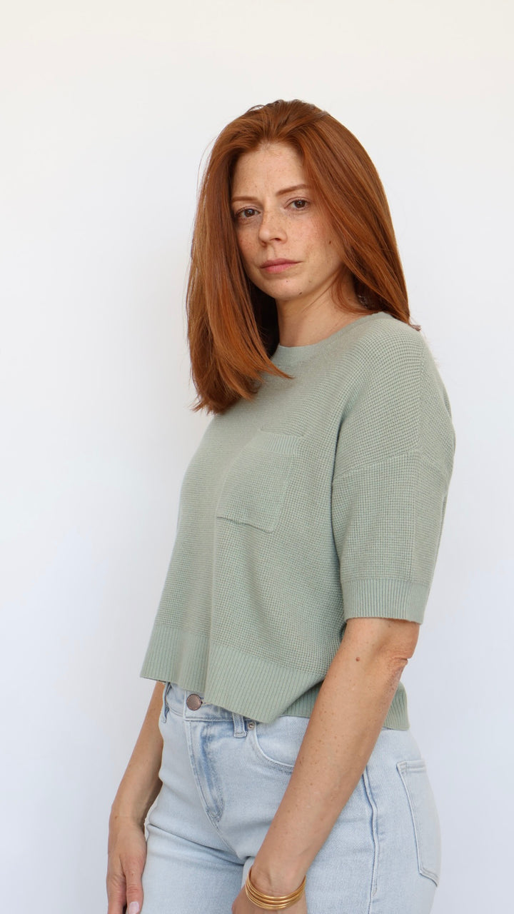 Amy Short Sleeve Knit Top
