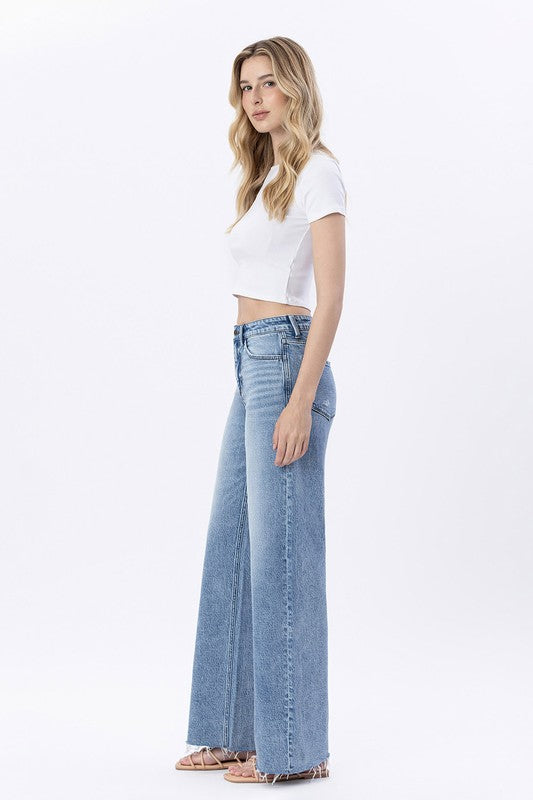Flying Monkey Jeans Lexie High Rise Full Length Wide Leg