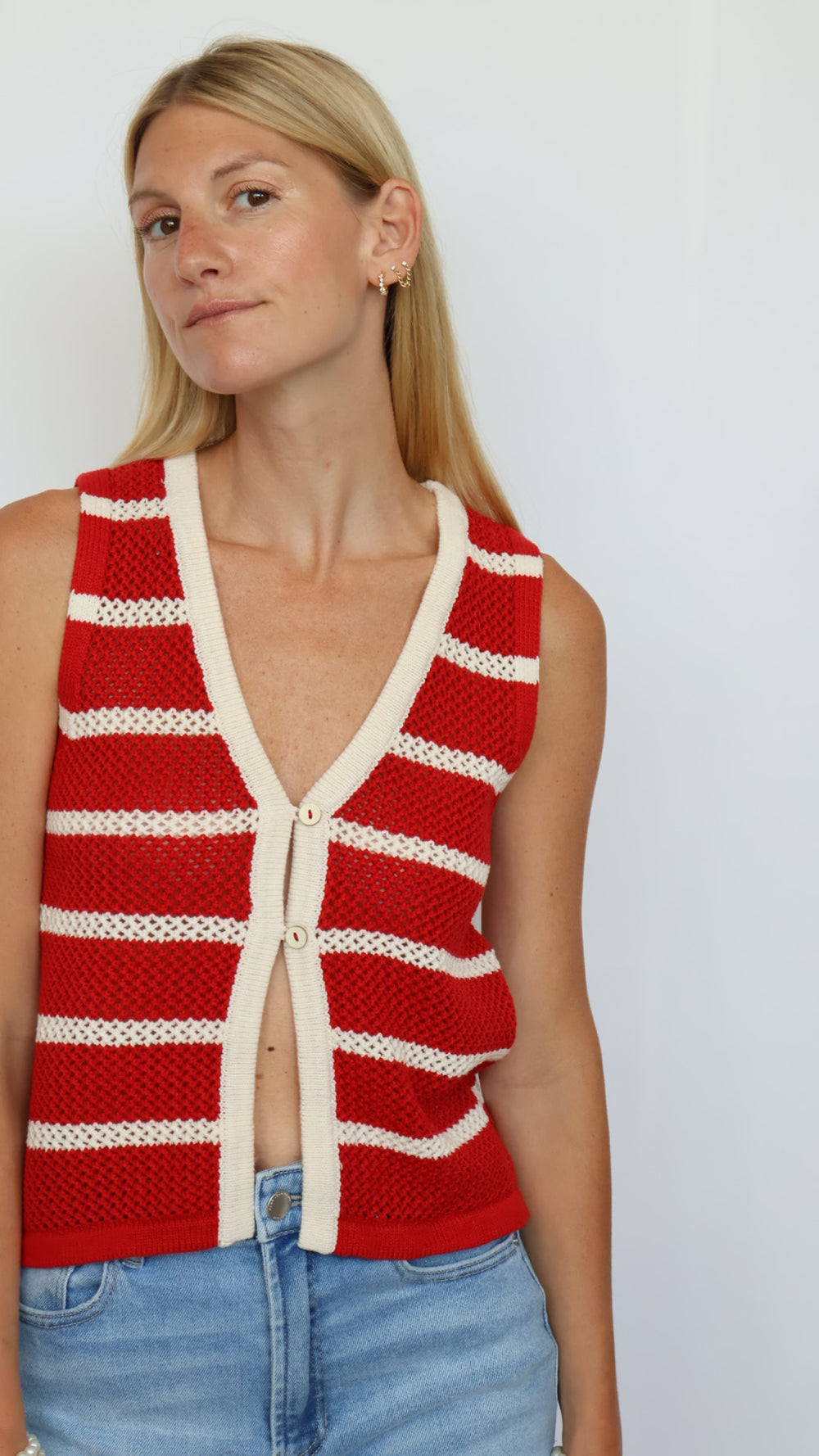 Serena Stripe Knit Top