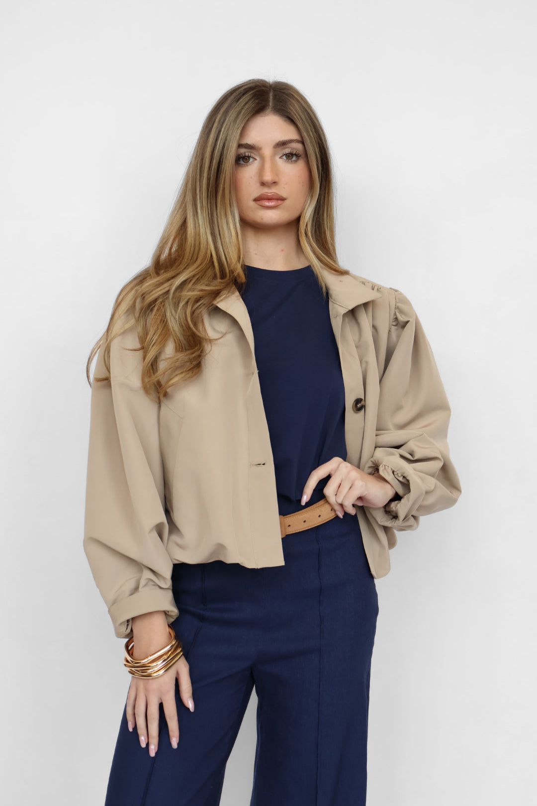 Steve Madden Deedee Crop Trench Jacket