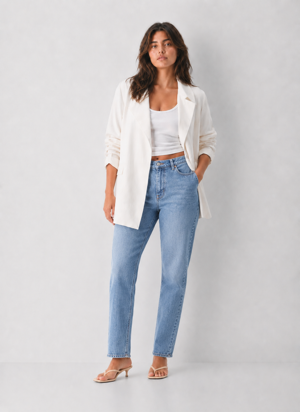 Preorder Amy Ruched Sleeve Blazer