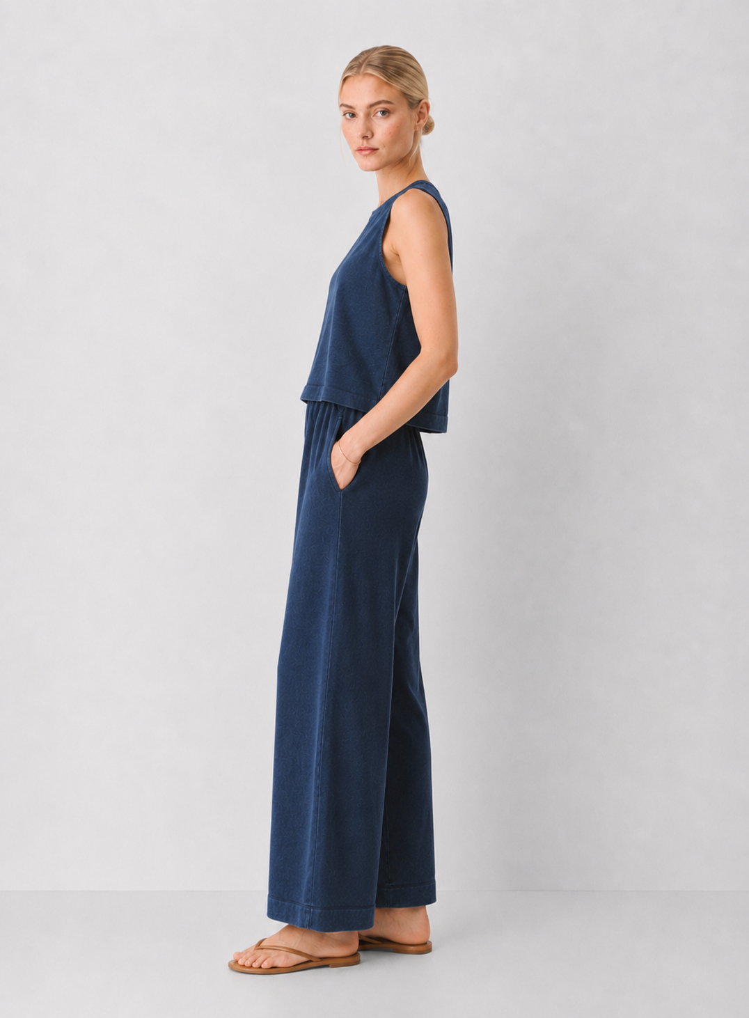 Z Supply Sloane Jersey Denim Muscle Tank