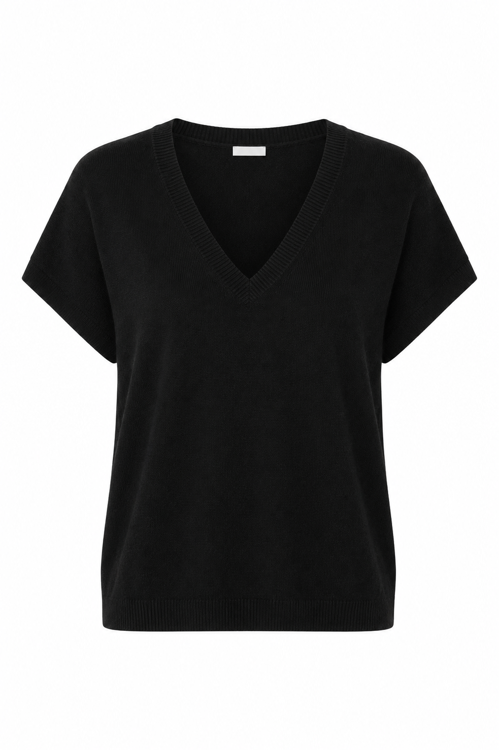 V Neck Short Sleeve Sweater