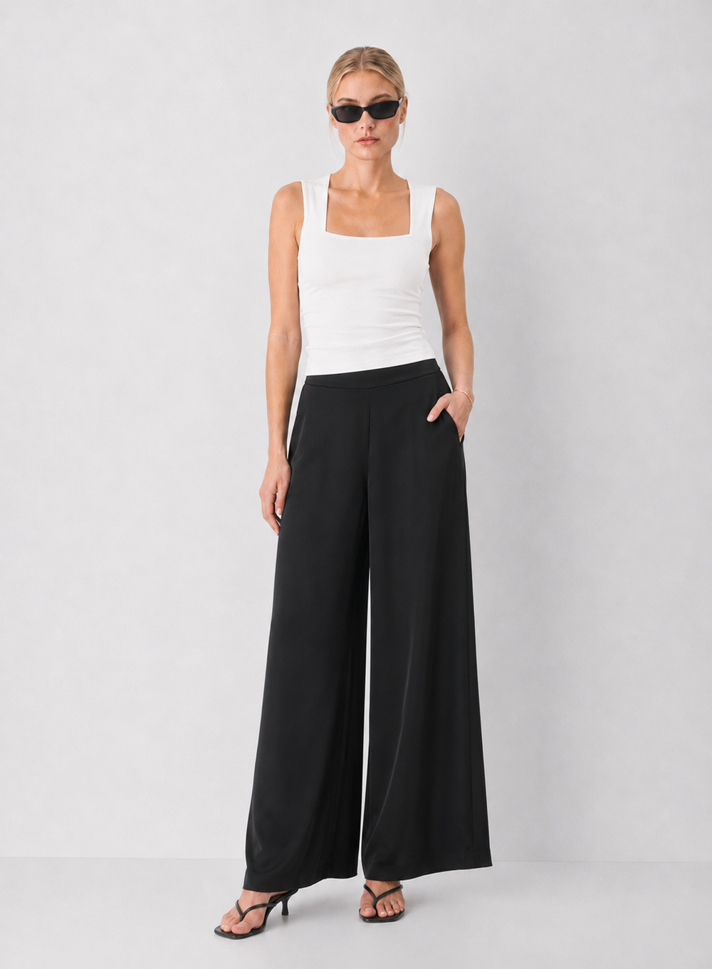 Pull-on Wide Leg Pants