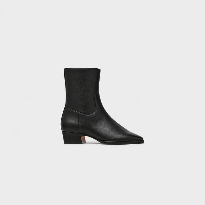Preorder Steve Madden Dorene Ankle Booties - Black Leather
