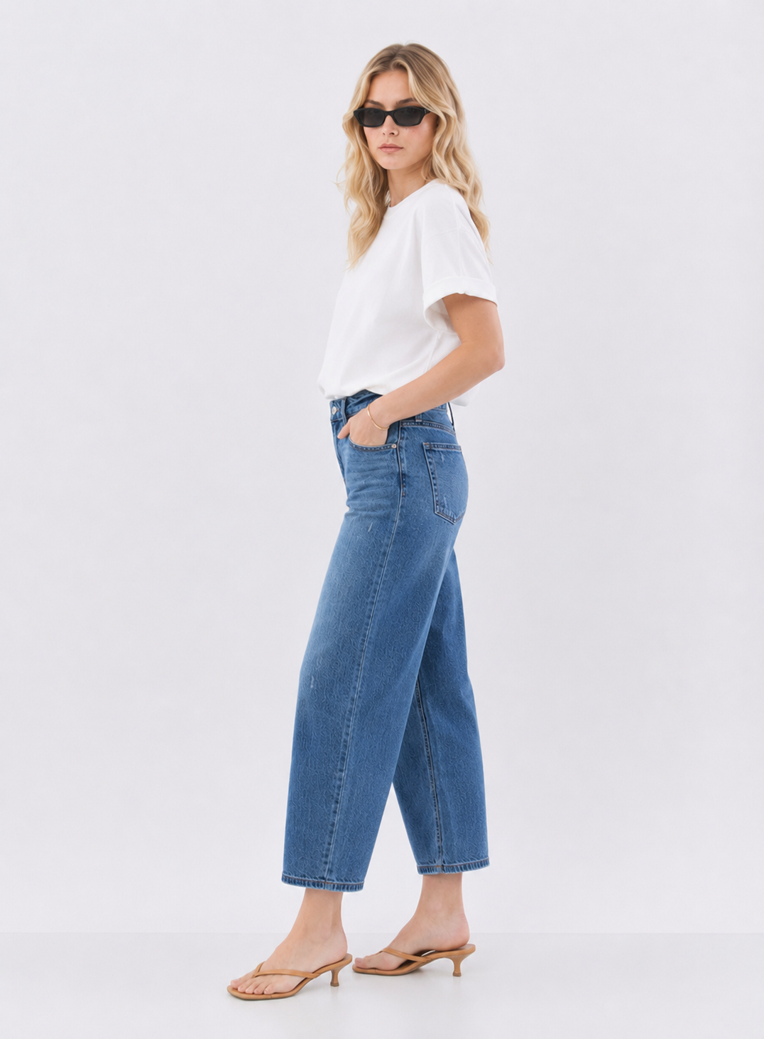 Vervet High Rise Barrel Jeans