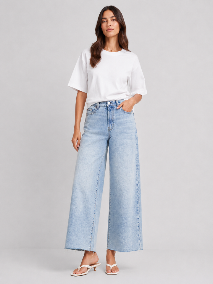 Habitual Denver High Rise Wide Leg Crop Jean