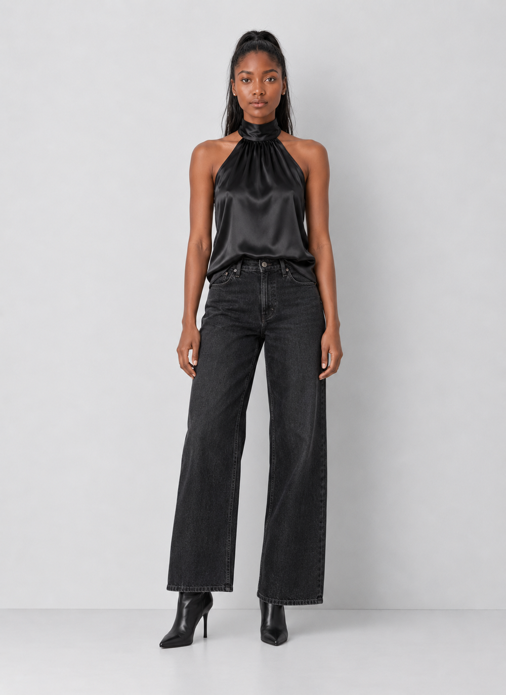 Elan Satin Halter Top