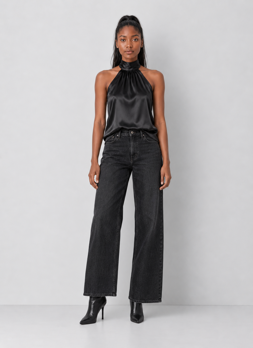Elan Satin Halter Top