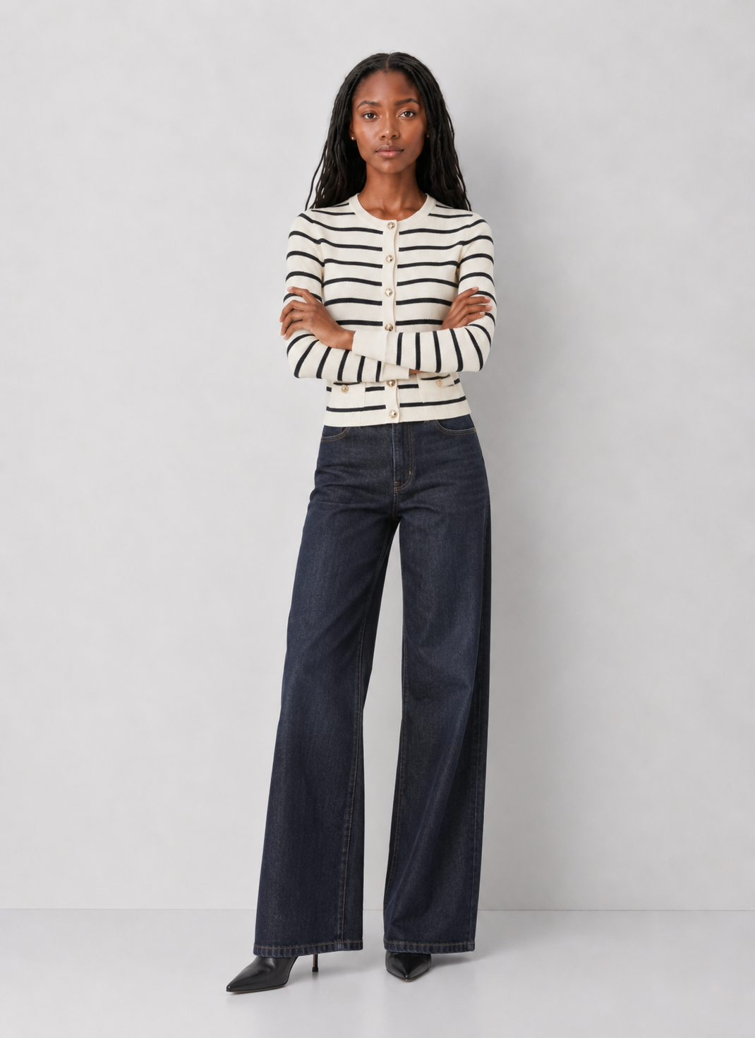 The Audrey Striped Cardigan