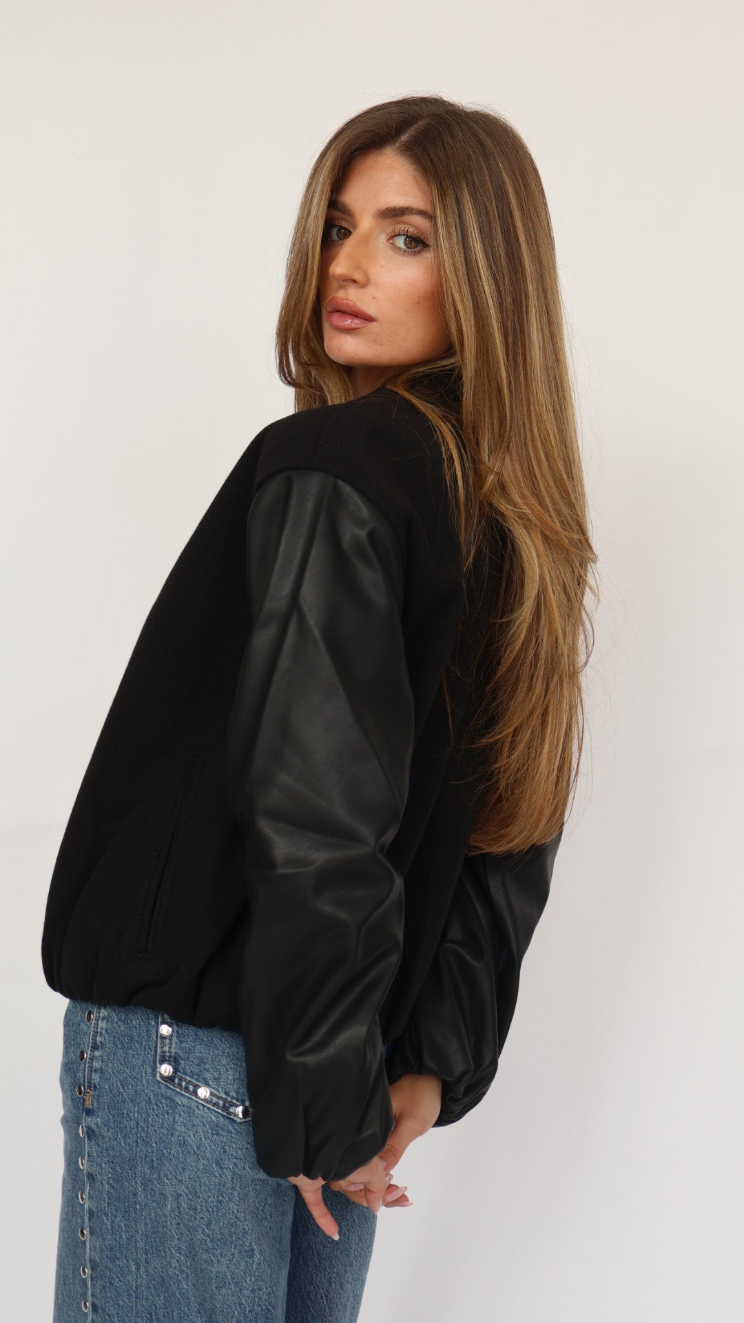 Habitual Vegan Leather Bubble Bomber