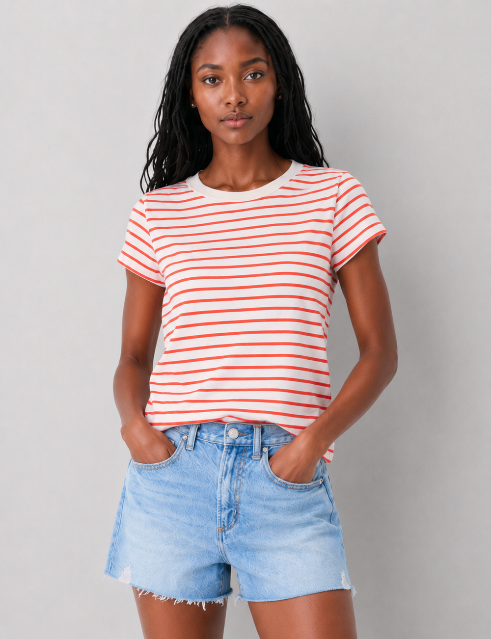Z Supply Junie Striped Tee - Lychee