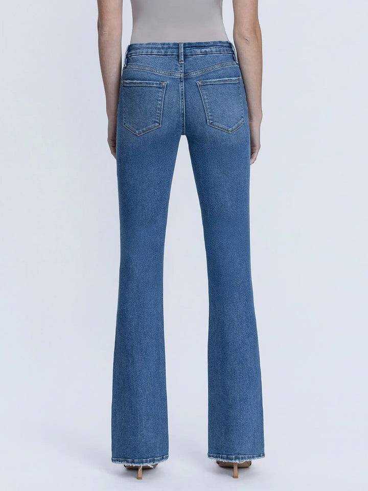 Reis Mid Rise Seamless Waistband Boot Cut Jeans