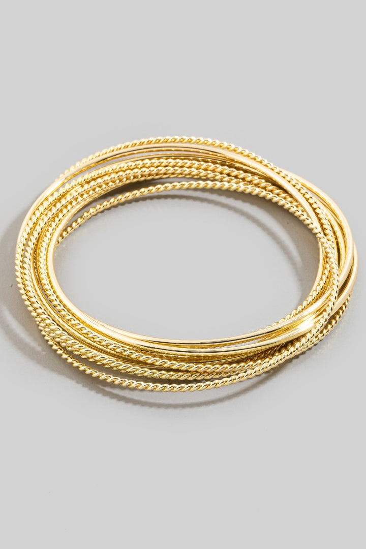 Preorder Mixed Dainty Metallic Bangle Bracelets Set