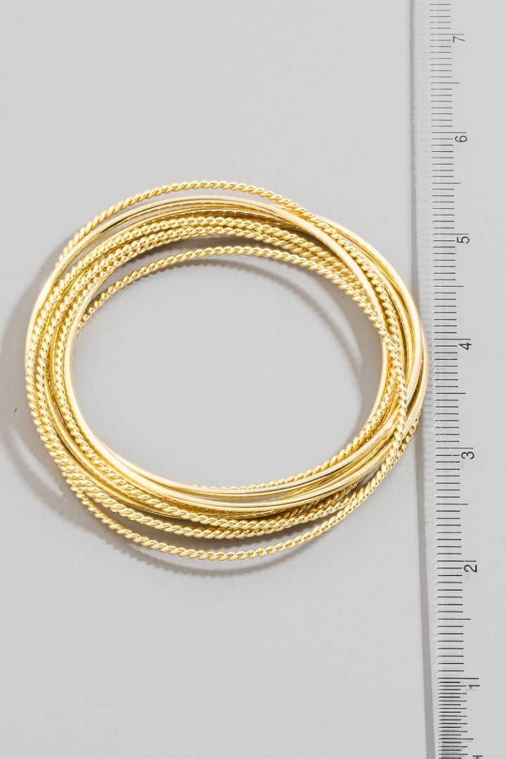 Preorder Mixed Dainty Metallic Bangle Bracelets Set