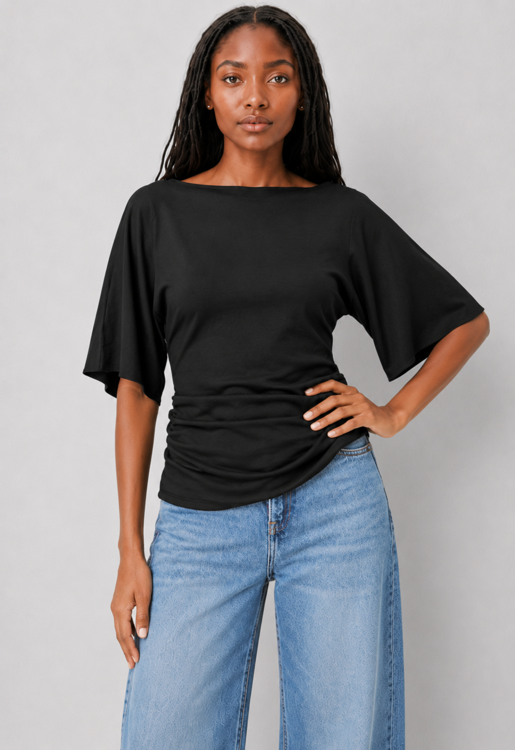 Elise Side Ruched Top